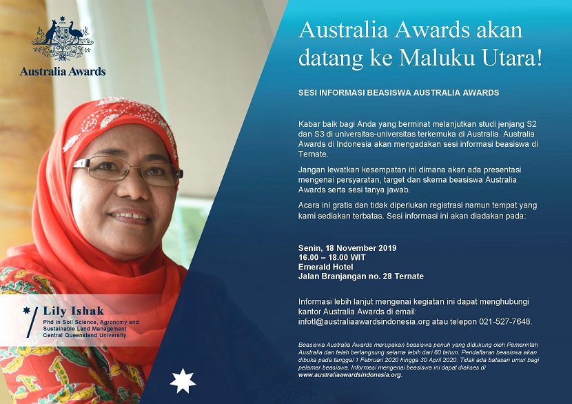 Australia Awards Postgraduate Scholarships Info Session and CV Writing Workshop in Ternate